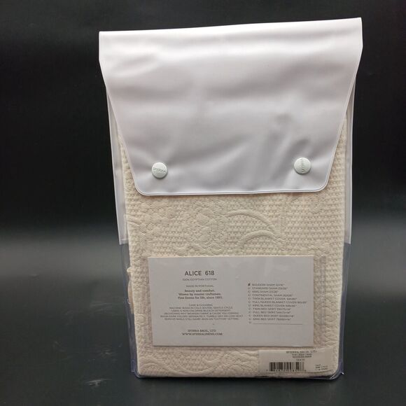 Sferra Alice 618 Ivory Pillow Boudoir Sham Egyptian Cotton 12 in x 16 in - Picture 5 of 6